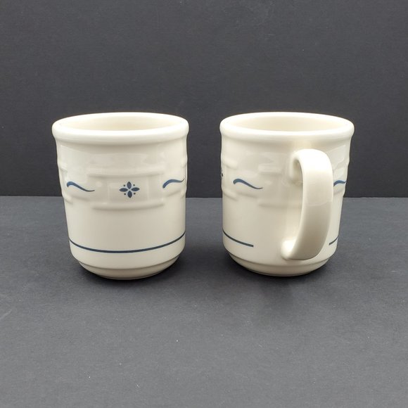 Longaberger Woven Traditions Classic Blue Mugs Longaberger Heritage Blue Mugs - Picture 2 of 6